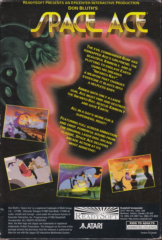 Space Ace (CD) box art for Jaguar